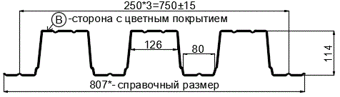 Фото: Профнастил Н114 х 750 - B (ПЭ-01-9003-1) в Дзержинском