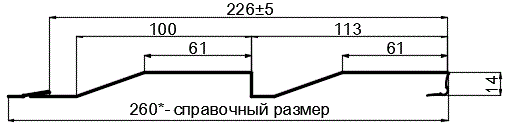 Фото: Сайдинг МП СК-14х226 (ПЭ-01-RR32-0.45) в Дзержинском