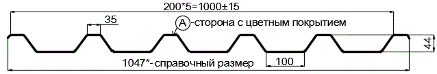 Фото: Профнастил С44 х 1000 - A (ПЭ-01-1014-0.45) в Дзержинском