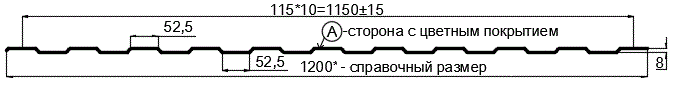 Фото: Профнастил С8 х 1150 - A (ПЭ-01-8017-0.65) в Дзержинском