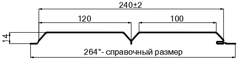 Фото: Сайдинг Lбрус-15х240 (ПЭ-01-7004-0.4±0.08мм) в Дзержинском