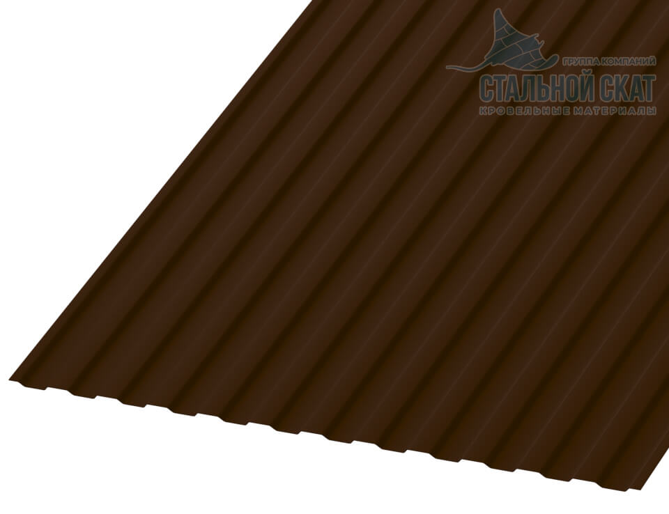 Фото: Профнастил МП10 х 1100 - B (VALORI-20-Brown-0.5) в Дзержинском