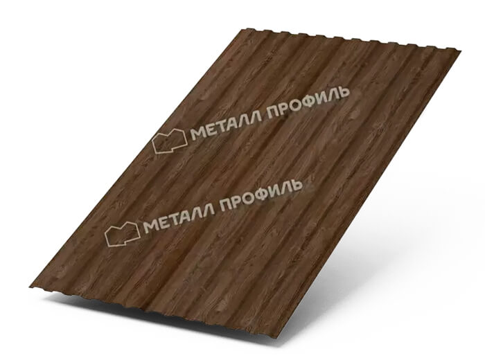 Фото: Профнастил МП10 х 1100 - B (ECOSTEEL_MA_Д-01-МореныйДуб-0.5) в Дзержинском