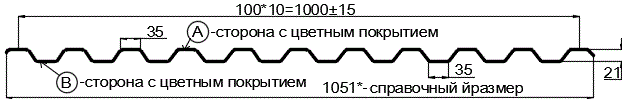 Фото: Профнастил С21 х 1000 - A (ECOSTEEL_MA_Д-12-Античный Дуб-0.45) в Дзержинском