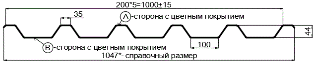 Фото: Профнастил С44 х 1000 - В Двусторонний (VikingMP_Д-01-7024-0,45) в Дзержинском