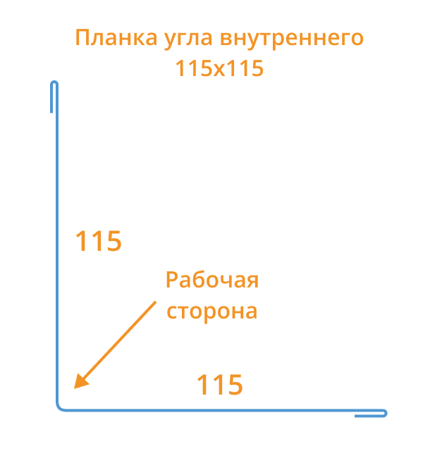 Планка угла внутреннего 115х115х2000 (ПЭ-01-RR32-0.45) в Дзержинском