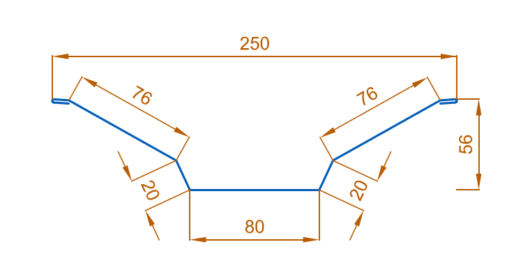 Планка ендовы верхняя 76х76х2000 NormanMP (ПЭ-01-6005-0.5) в Дзержинском