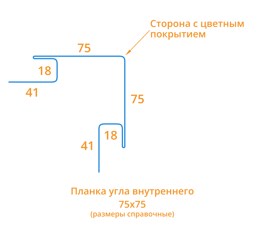 Планка угла наружного сложного 75х75х3000 (ECOSTEEL_T-12-Золотой Орех-0.45) в Дзержинском