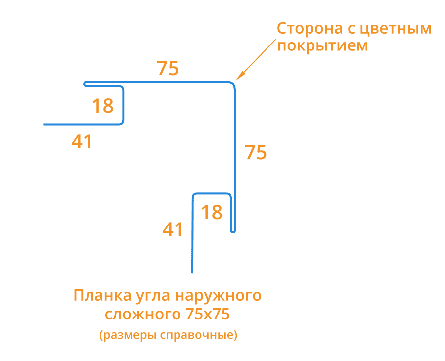 Планка угла наружного сложного 75х75х3000 (ECOSTEEL_MA-01-Бразил. Вишня-0.5) в Дзержинском