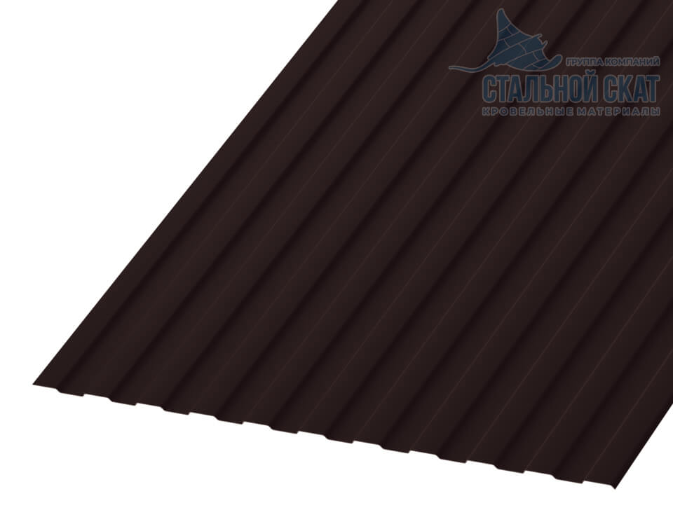 Профнастил С8 х 1150 - A (VALORI-20-DarkBrown-0.5)