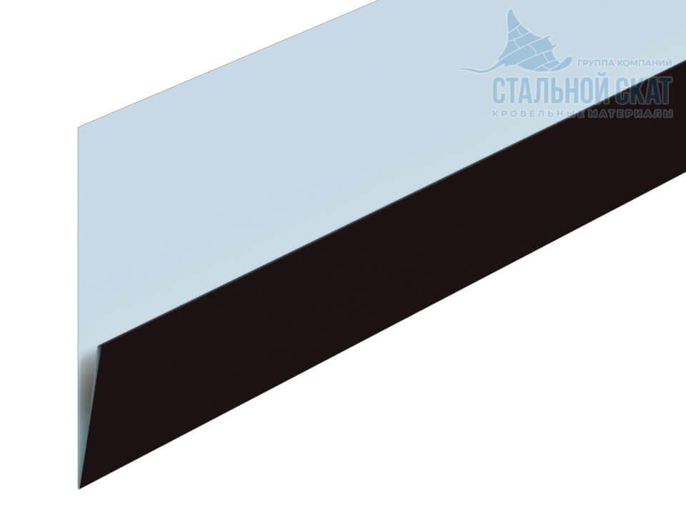 Планка начальная Lбрус-XL 20х50х3000 (VALORI-20-DarkBrown-0.5)