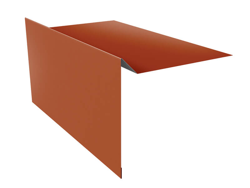 Планка ветровая для мягкой кровли 100х20х70 0,5 Satin Matt RAL 8004 терракота (3м)