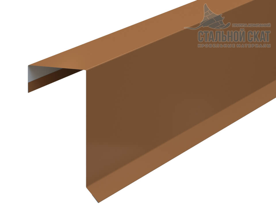Планка торцевая кровельная FASTCLICK 65х130х2000 (PURMAN-20-Argillite-0.5)