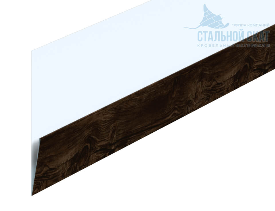 Планка начальная Lбрус-XL 20х50х3000 (ECOSTEEL_MA-12-Античный Дуб-0.45)