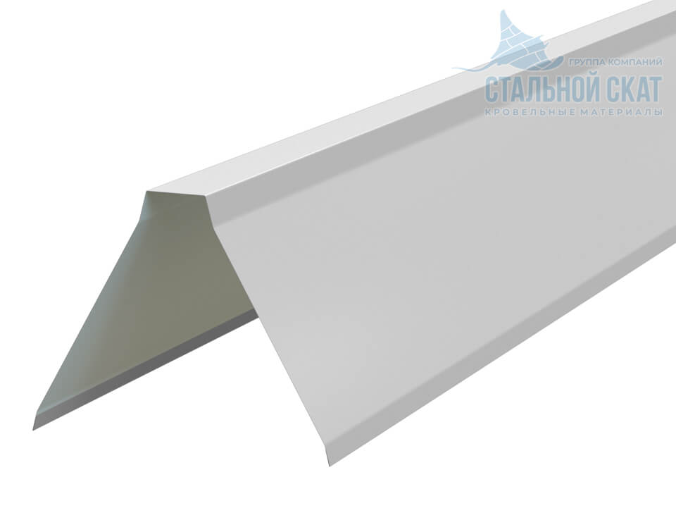 Планка конька плоского 155х155х2000 NormanMP (ПЭ-01-9010-0.5)