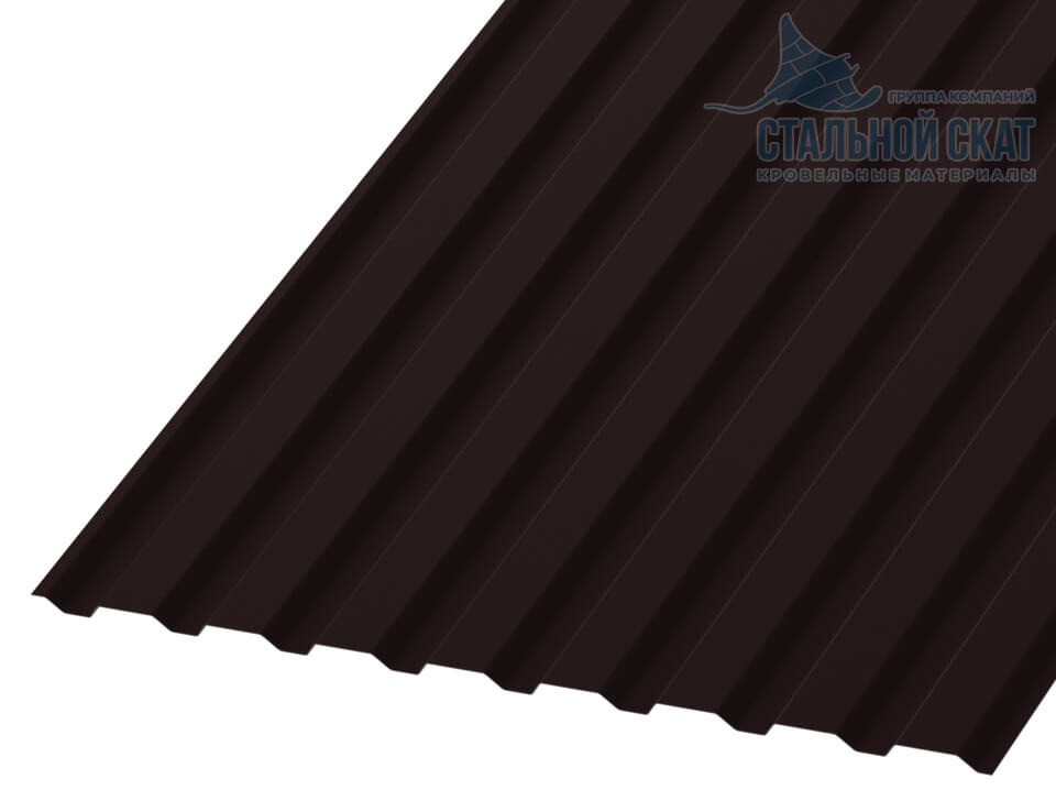Профнастил МП20 х 1100 - A (VALORI-20-DarkBrown\Color-0.5)