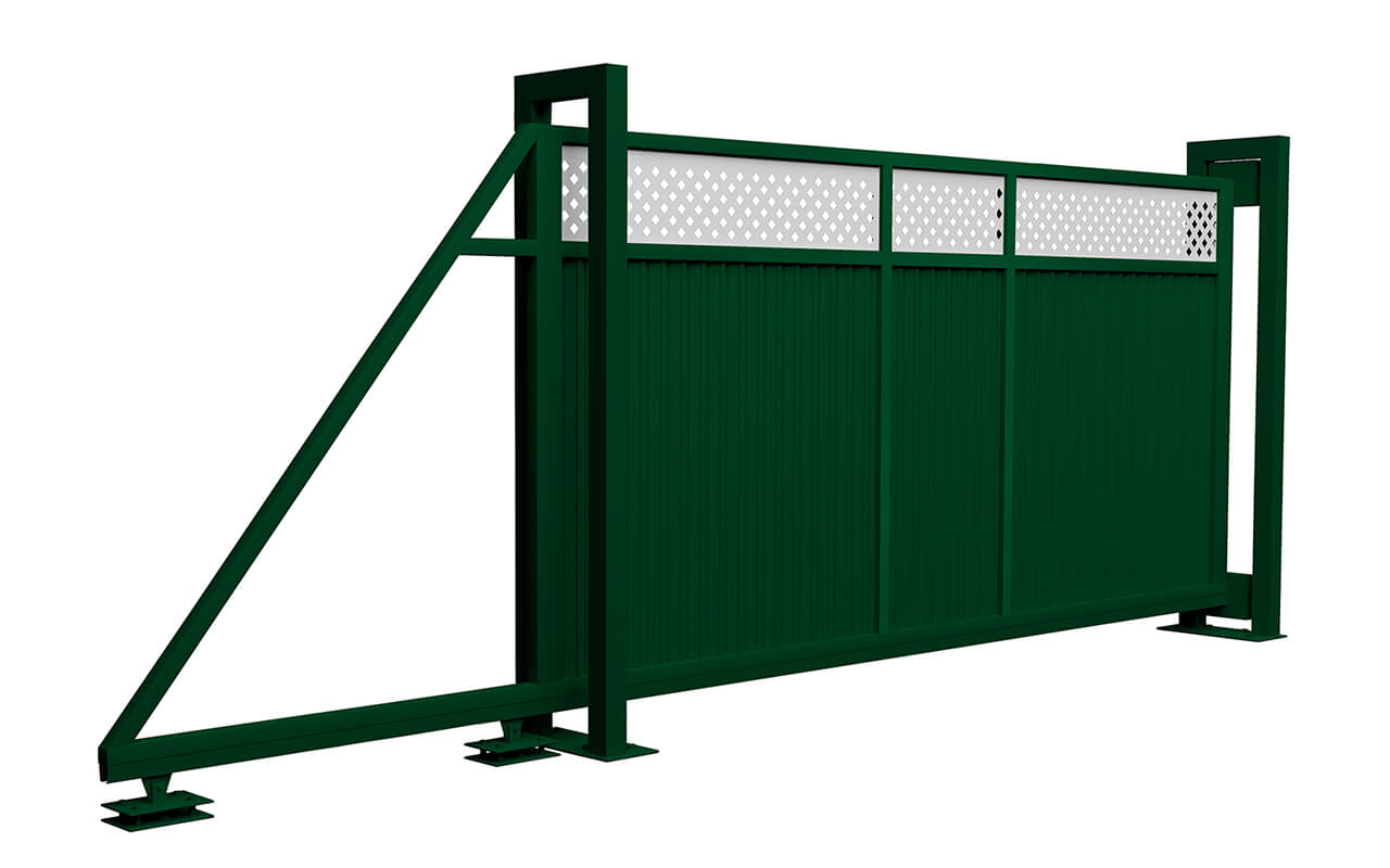 Ворота откатные Estet Plus 2,0х4,5 RAL 6005/1013