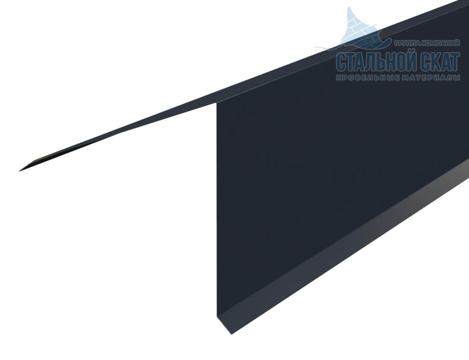 Планка конька кровли односкатной 185х185х2000 (VALORI-20-Grey-0.5)
