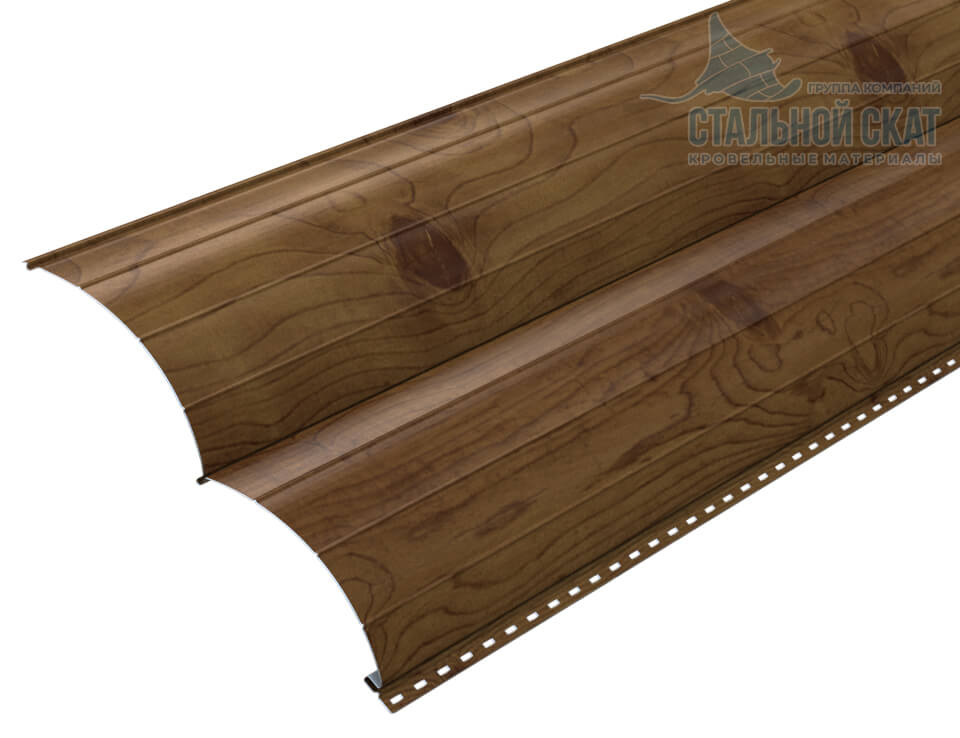 Сайдинг Woodstock-Н-28х330 (ECOSTEEL_T-12-Дуб-0.45)