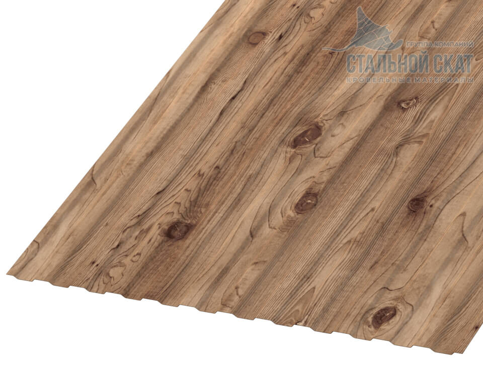 Профнастил МП10 х 1100 - B (ECOSTEEL_T-12-Золотой Орех-0.45)