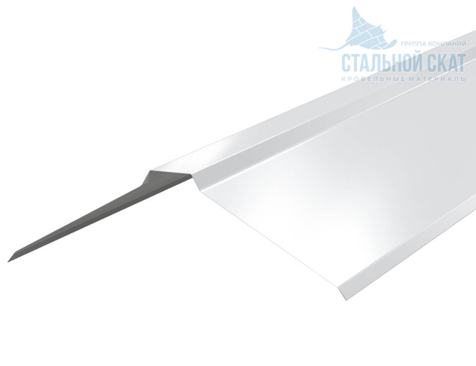 Планка конька плоского 150х150х2000 (ПЭ-01-9003-0.4)