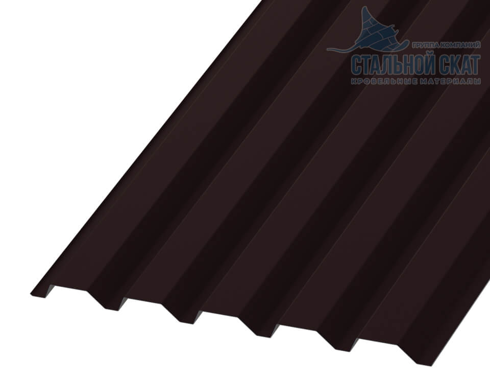 Профнастил С44 х 1000 - B (VALORI-20-DarkBrown-0.5)